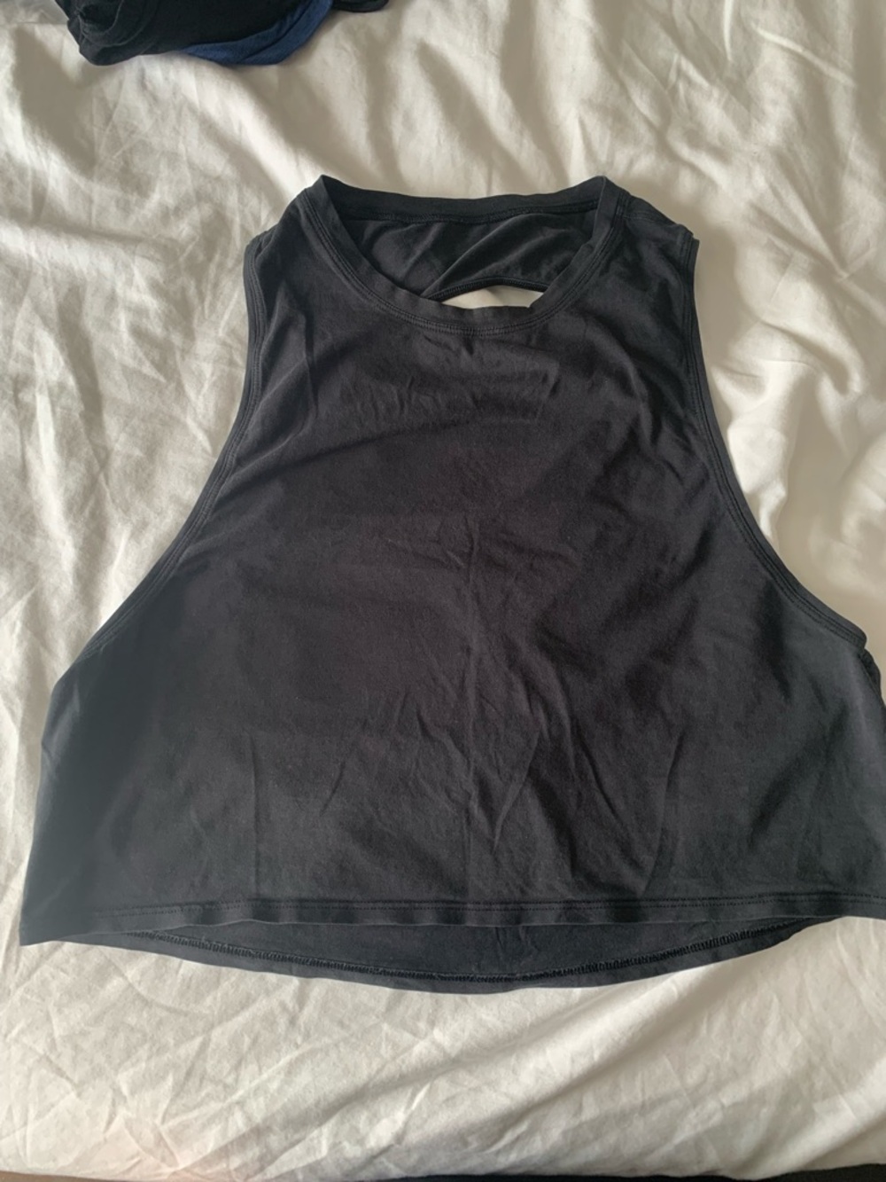 lululemon athletica Black High-Neck Racerback Crop Top